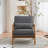 Lemley Mid Century Solid Wood Accent Chair Upholstered Armchair with an Extra Pillow-2049176366