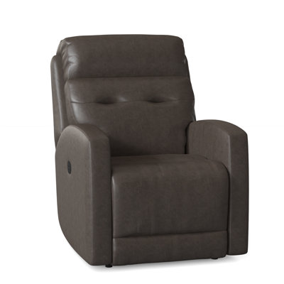 Fauteuil inclinable manuel berçant standard en cuir véritable de 30 po Bank Shot