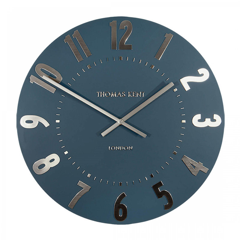 Mulberry Metal Wall Clock, Blue, 51cm H x 51cm W x 5cm D