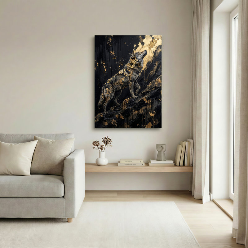 Ensemble de 1 tableau sur toile représentant un loup, 24"H x 16"W, Wrapped Canvas