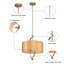 Luminaire suspendu tambour 3 lumières champagne
