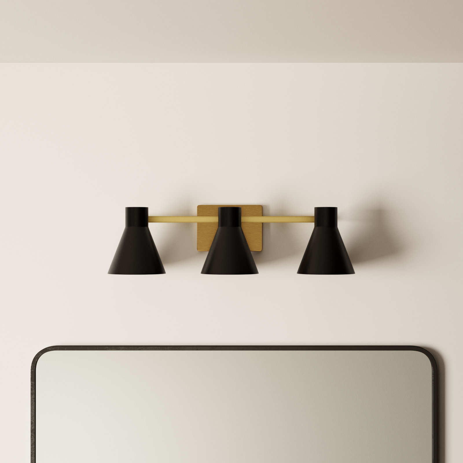 Byers 3-Light Dimmable Vanity Light, Gold, Yes