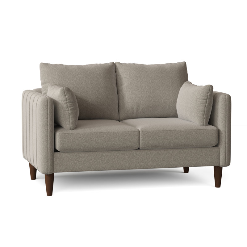 Kaveen Upholstered 58'' Loveseat, Walnut, Giovanna Moondust