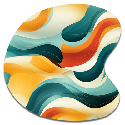 Christean Mod Wave Revival I - Midcentury Asymetrical Metal Wall Art