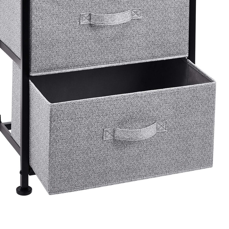 Commode 4 tiroirs l 11,81 po, Noir / gris