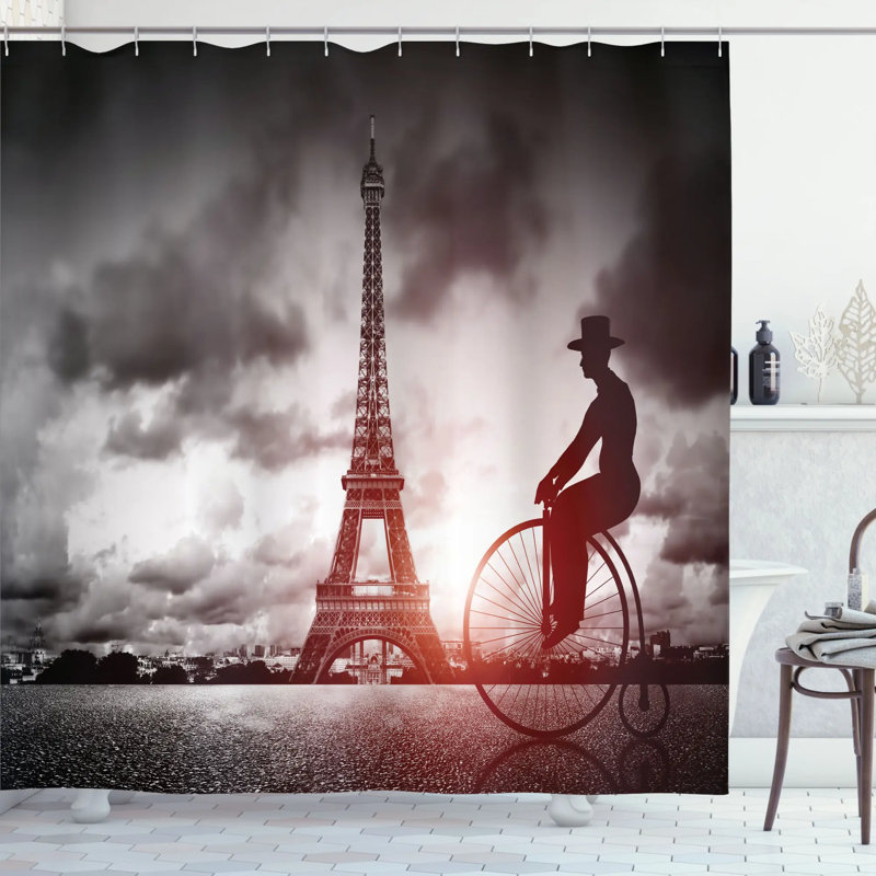 Shower Curtain with Hooks Included, 84" H x 69" W
