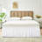 Wrap Around Bed Skirts For King & Cal King Beds With  Adjustable Elastic Dust Ruffles Easy Fit Wrinkle Resistant Silky Luxurious Fabric Machine Washable