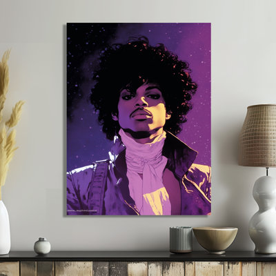 «The Purple King of Funk - Musician Wall Art Living Room»