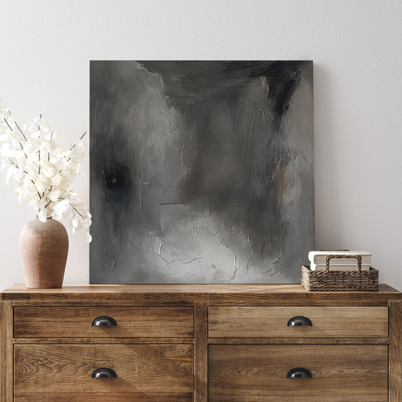 Canvas Wall Art Abstract Print for Living Room Decor, 12.8" H x 12.8" W, Wrapped Canvas, Does Not Apply
