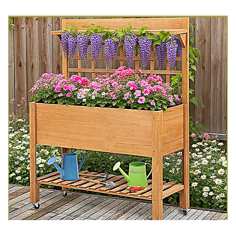 Jardinière surélevée en bois massif