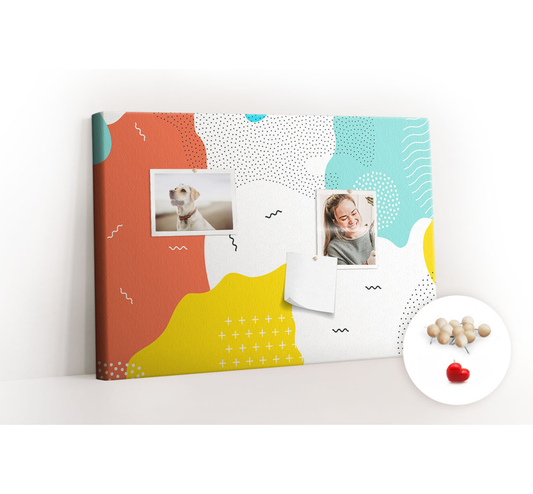 Wall Mounted bulletin board print wall art notice boards for office corkboard POP abstraction