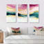 Abstract Geode Marble Waves Pink III - ensemble d'art mural abstrait en toile marbrée-87918354-87918355
