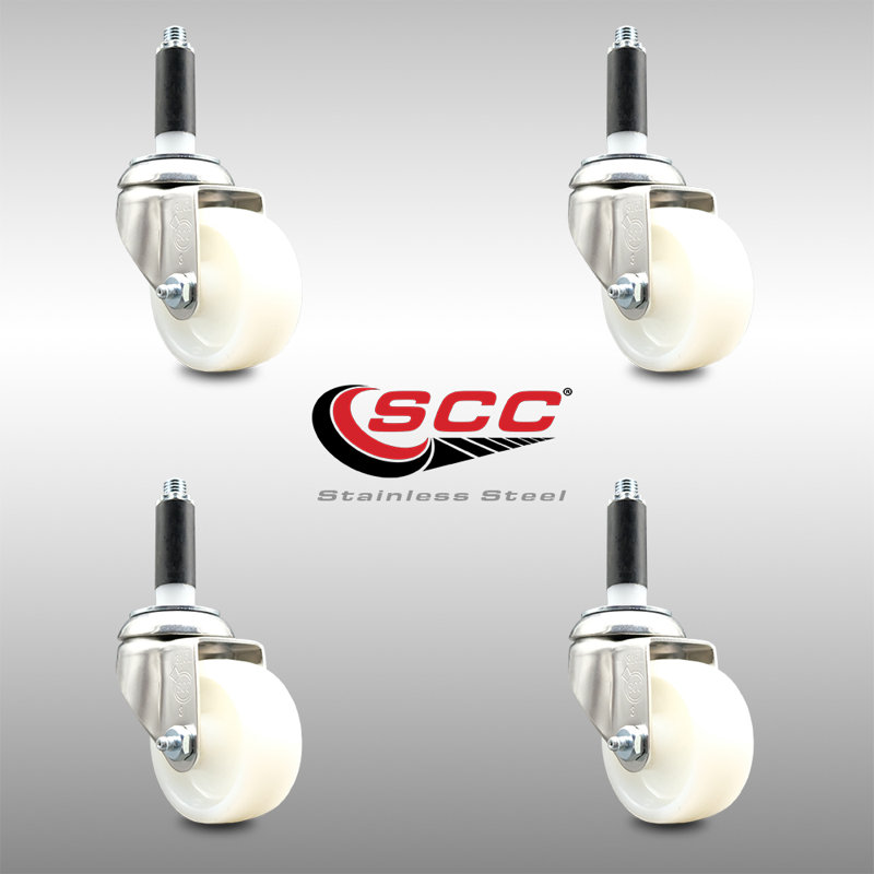 Swivel Stem Caster, 3" H x 3" W