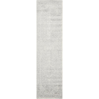 Bungalow Rose Cassidey Machine Washable Grey Vintage Indoor Rug
