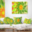 «Dancing Green Fractal Flower» - coussin à imprimé floral-30718861-30718864