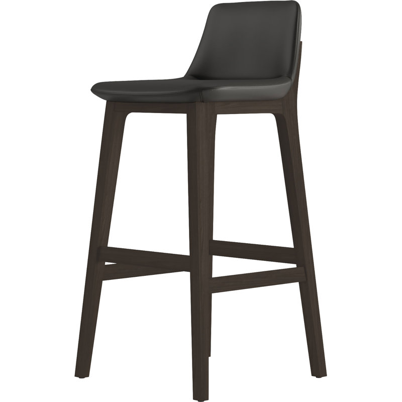 Mercer Barstool, Counter Stool (25" Seat Height), Graphite Eco Leather