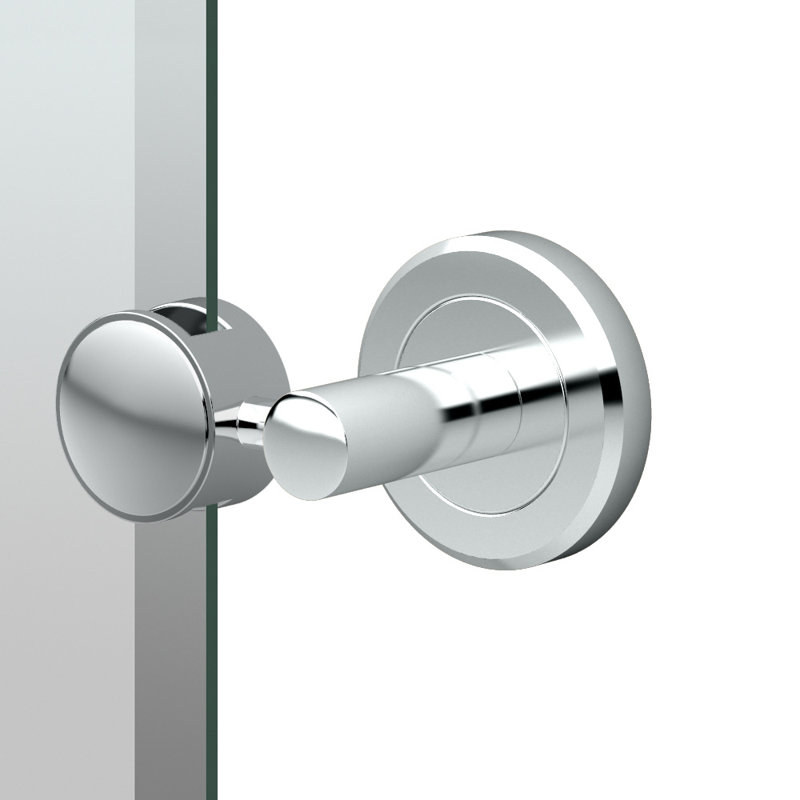 Latitude II Wall Mounted Frameless Beveled Rectangle Mirror | Pivoting Bathroom Vanity Wall Mirror, Chrome, 24" H  x  19.5" W