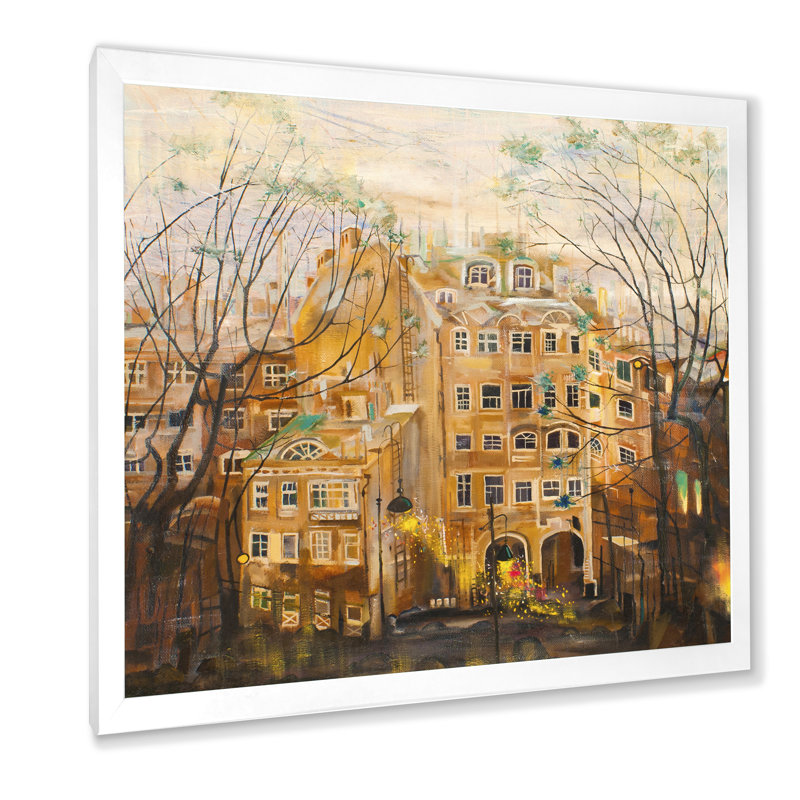 Jardin russe - Peinture sur toile, H 16 po x l 16 po x P 1 po, Cadre photo blanc