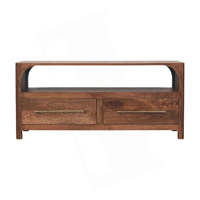 Console média en bois massif Arc-Line