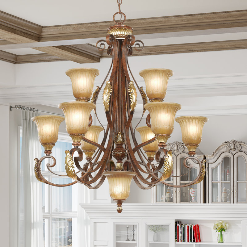 Alvontae 10 - Light Dimmable Tiered Chandelier