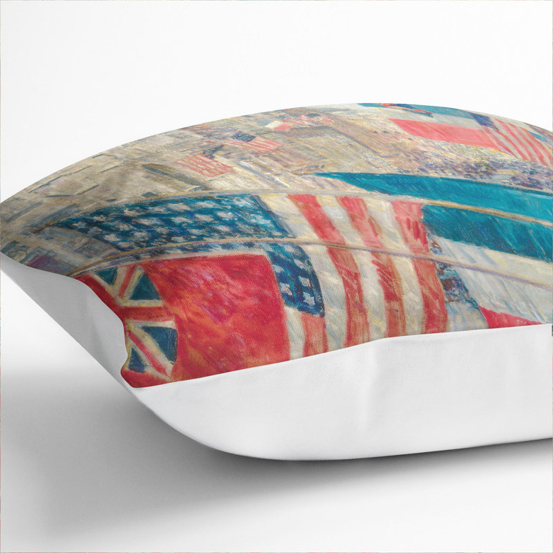 Allies Day in May Scatter Cushion, 40cm H x 40cm W x 15cm D, White