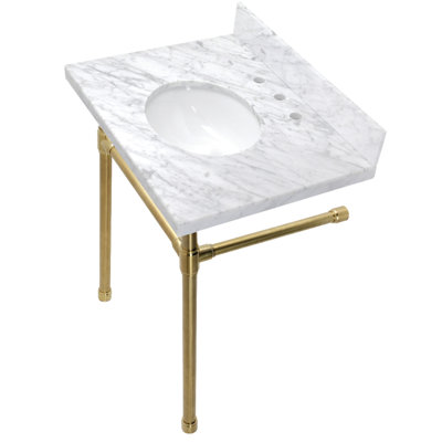Lavabo de salle de bain console rectangulaire en céramique avec trop-plein Dreyfuss