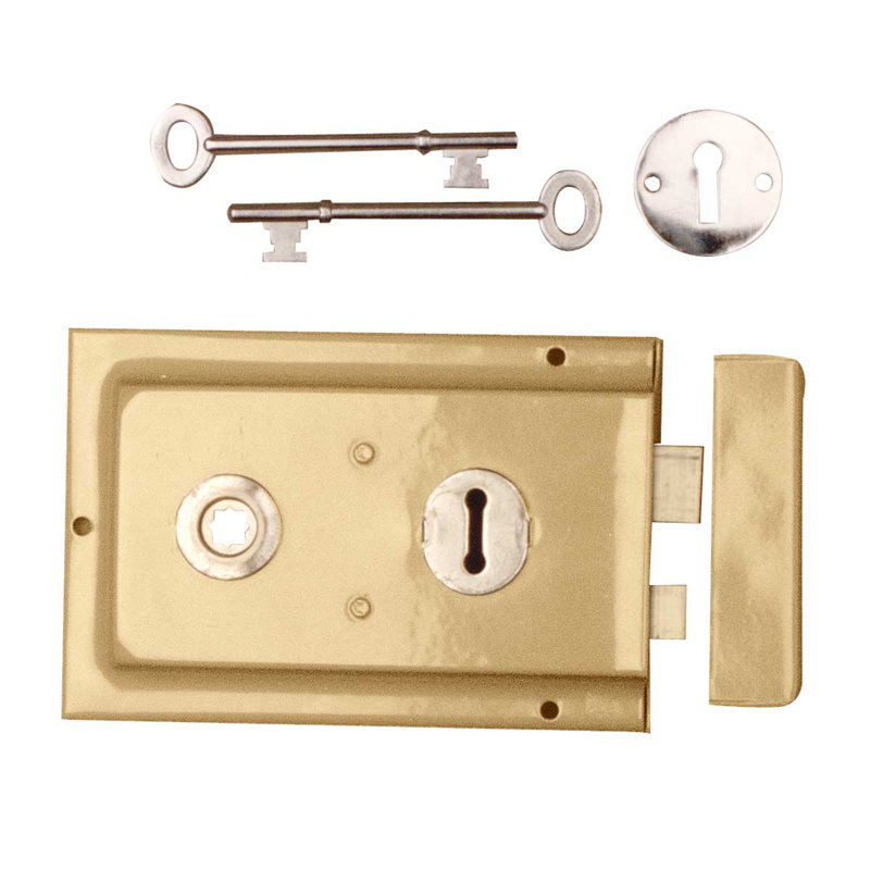 Victorian Rim Lock, Brass