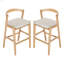 Tabouret de bar d'intérieur en bois d'hévéa, ensemble de 2-1872621062