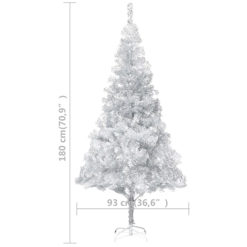 Artificial Christmas Tree with LEDs&Ball Set, 5.91ft H x 3.05ft W x 3.05ft D