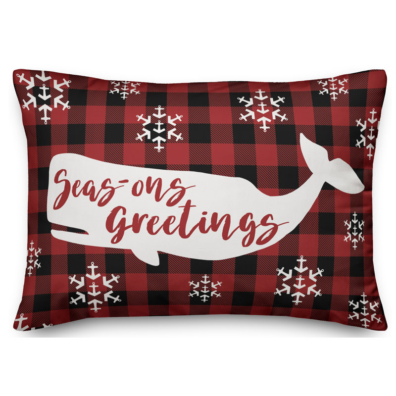 Plaid Throw Pillow, Polyester/Polyfill