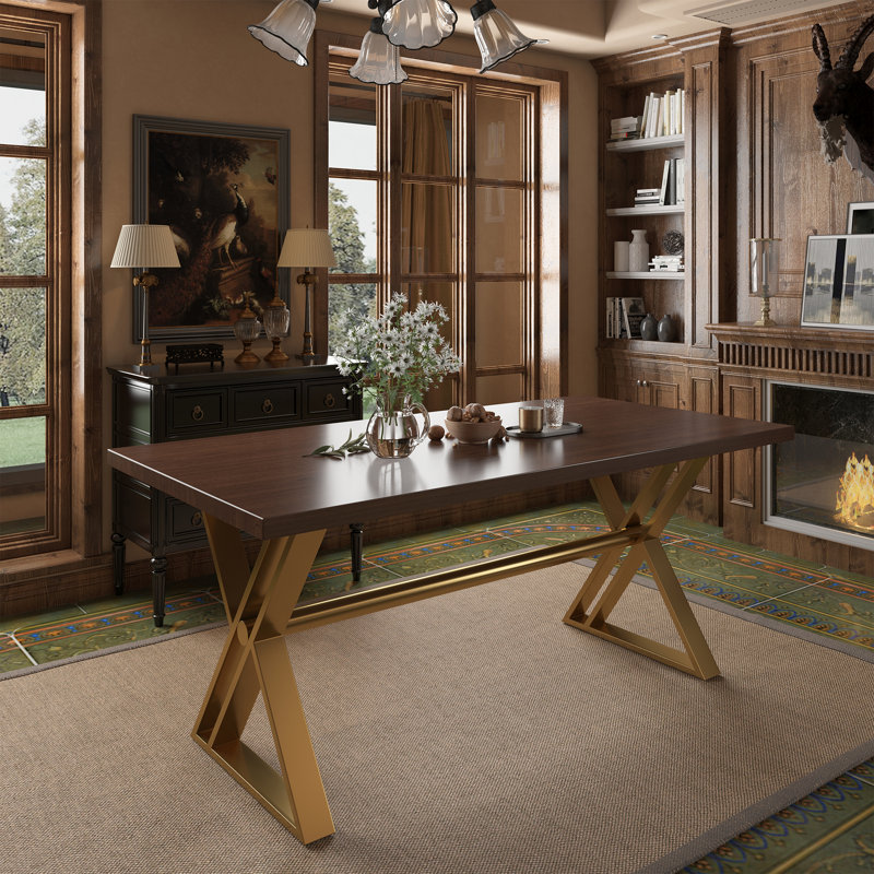 Metal Base Dining Table