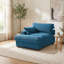 Très grande chaise longue rembourrée en velours côtelé avec accoudoirs et coussins Bentura-1632967659-1650880628