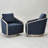 30" Wide Polyester Upholstered Swivel Barrel Chair With Wood Base Set of 2-174628990