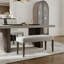 Mitton Contemporary Upholstered Dining Bench, Grey