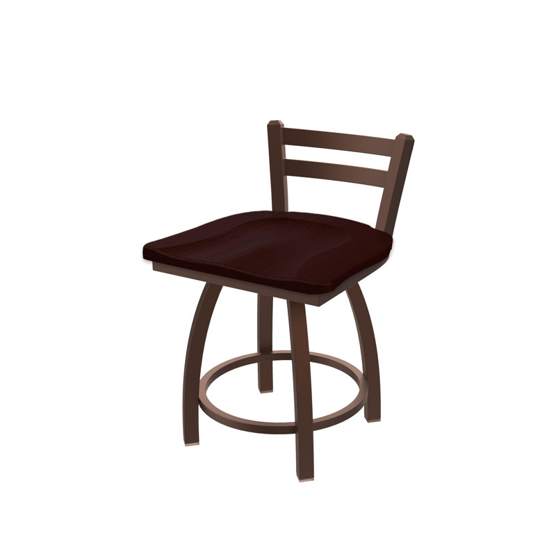 Tabouret de coiffeuse 411 Jackie, Bronze, Bois - Chêne cerise foncé