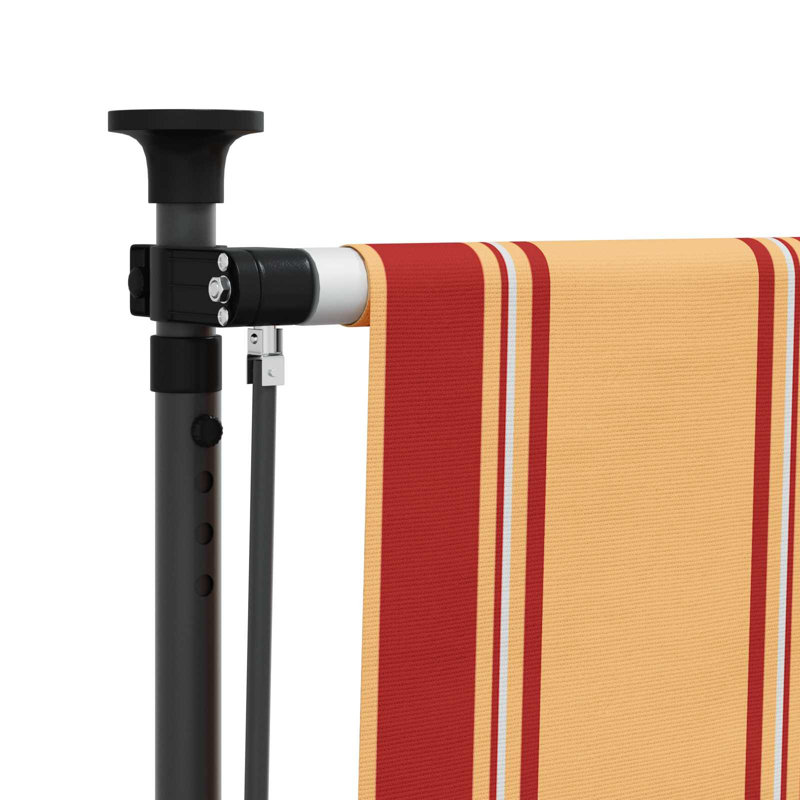 VidaXL Retractable, 120cm W x 270cm D, Yellow/Orange Striped