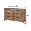 Commode double 6 tiroirs Serna