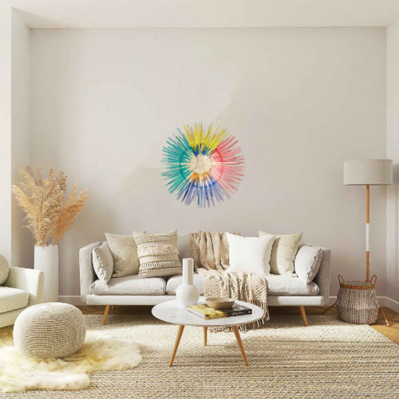 Trois pièces de décoration murale ou plateaux de soleil colorés Dakota Fields