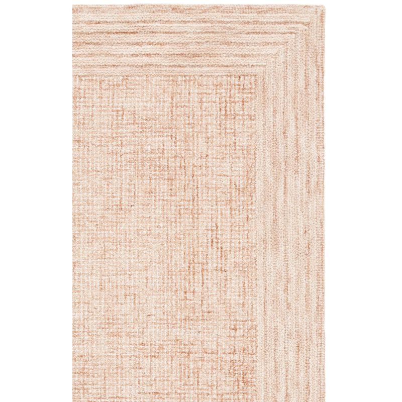Khristiane Ebony Hand Tufted Wool And Cotton Bordered Rug, Rectangle 5' x 8'