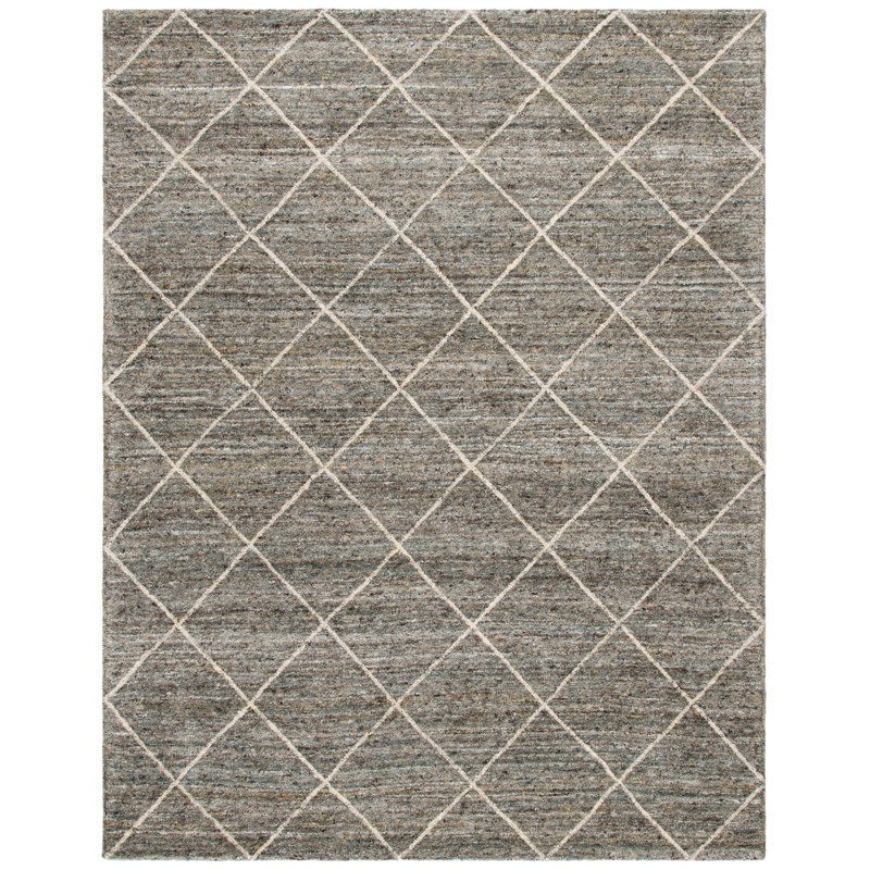 Jerez Hand Tufted Wool Geometric Rug, Rectangle 8' x 10'