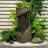 Annzley Handcrafted Outdoor Weather Resistant Floor Fountain with Lights