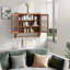 Armoire murale en bois avec portes en verre-709238825