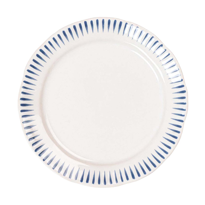 Sitio Stripe Dinner Plate, Delft Blue