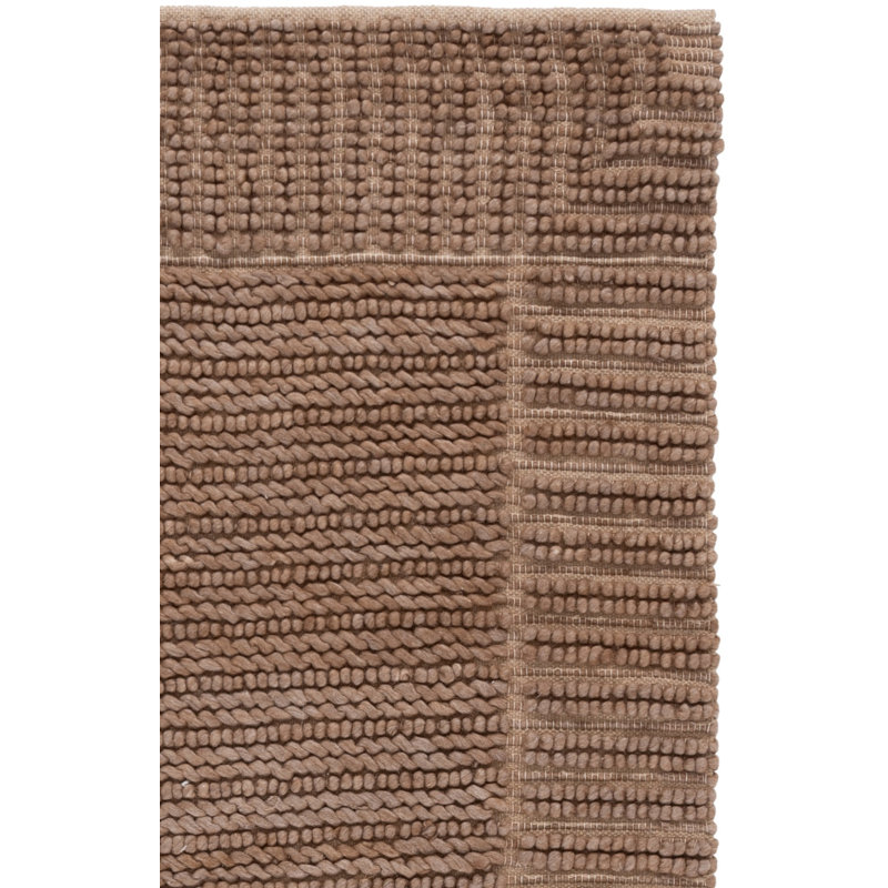 Natura 286 Flatweave Wool/Cotton Rug in Brown, Square 6'