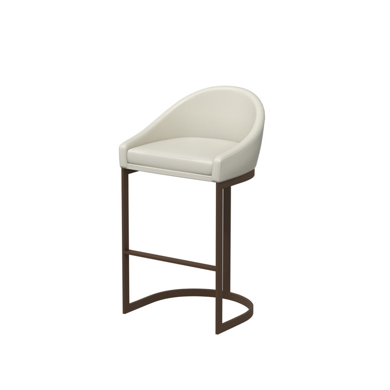 Tabouret de bar et de comptoir Bemboe, Blanc cassé, Tabouret de bar (siège d'une hauteur de 30 po)