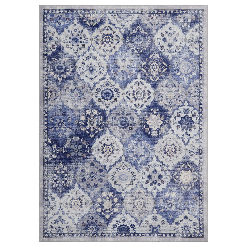 Washable Rugs Living Room ,Machine Washable Rectangle Soft Vintage  Rugs for Bedroom, Kitchen, Office Anti-Slip Non Shedding