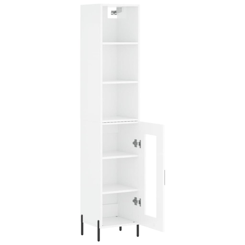 180cm H x 35cm W Standard Bookcase, Glossy White