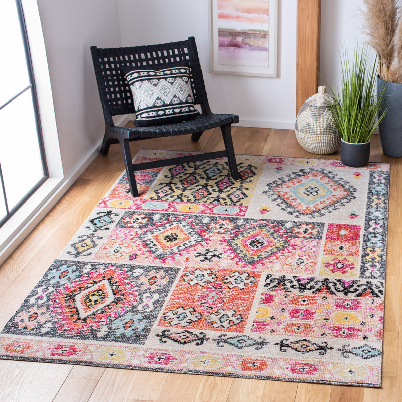 Ozias 200 Performance Southwestern Indoor/Outdoor Area Rug, Rectangle 6' x 9'