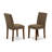 3 Piece Kitchen Table Set for Small Spaces Contains a Square Dining Room Table and 2 Coffee Linen Fabric Parsons Dining Chairs, Mahogany-967615945-967615944-1033272027
