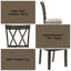 Ensemble de 2 chaises d'appoint en tissu beige et gris vieilli Claudia II